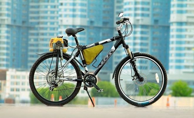 Бензиновый двигатель для велосипеда