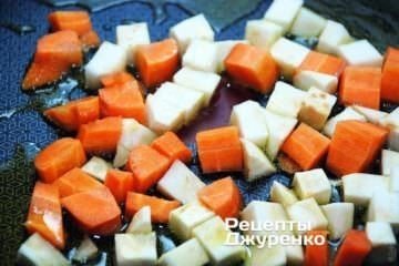 Нарезка овощей для тыквенного супа