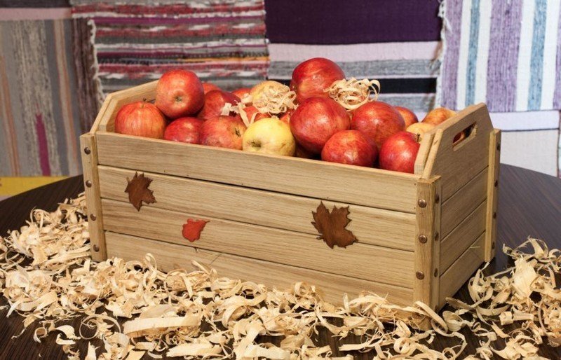 Деревянные ящики для декора фрукты