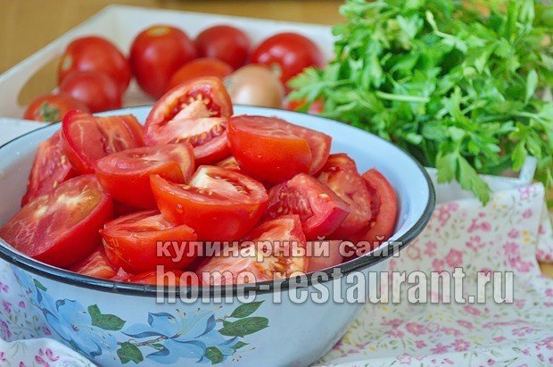 Салат с баклажанами помидоры рис