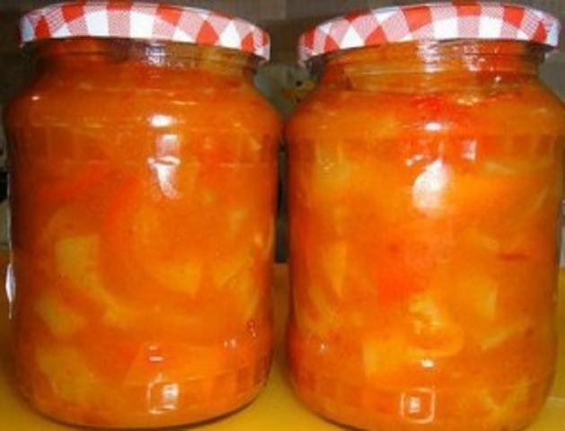 Лечо из болгарского перца с томатной пастой на зиму