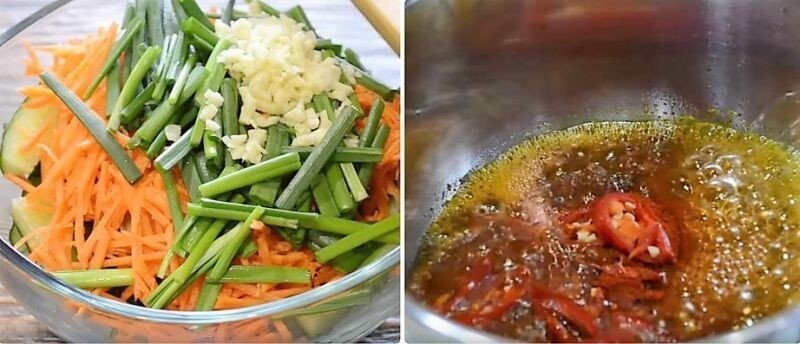 Салат огурцы с морковью по-корейски на зиму больших порция