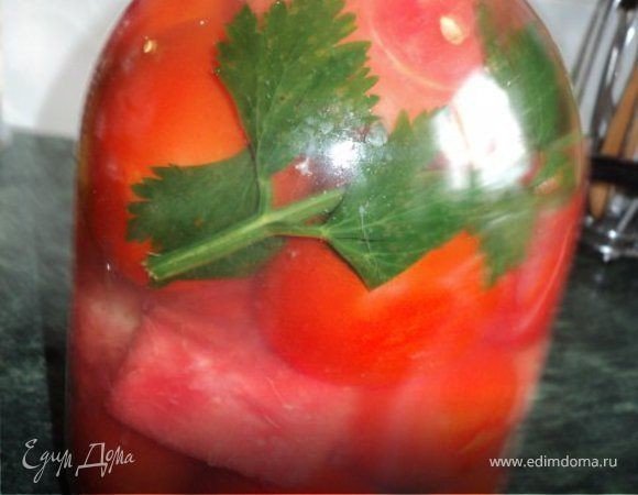 Консервированные помидоры с арбузами