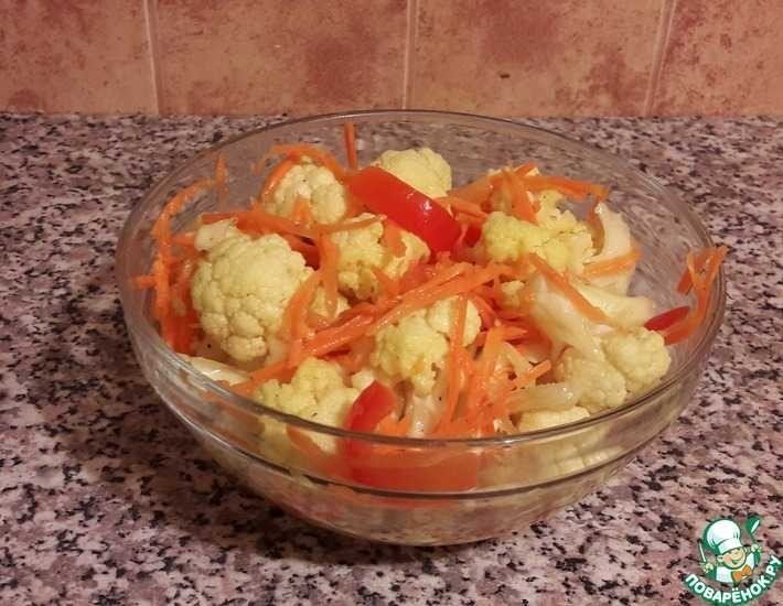 Салат из цветной капусты по рецепту любови ким
