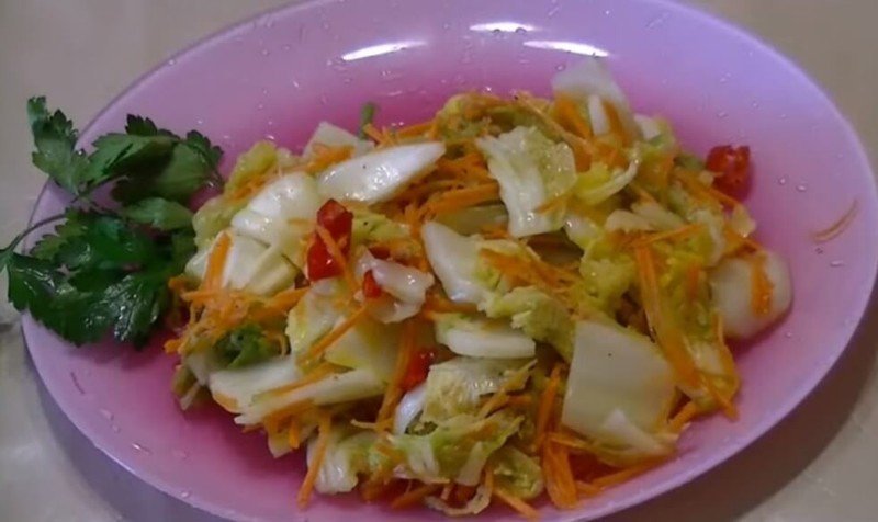 Салат из пекинской капусты острый по корейски