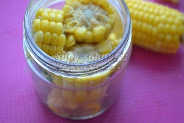 Кукуруза маринованная с чесноком