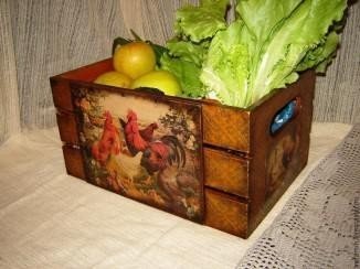 Деревянные ящики под овощи на кухню