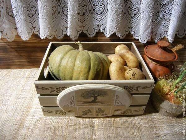 Ящик для хранения овощей в стиле прованс