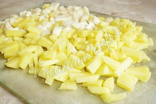 Нарезка картофеля для солянки
