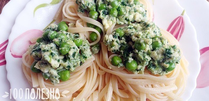 Спагетти с брокколи и грибами